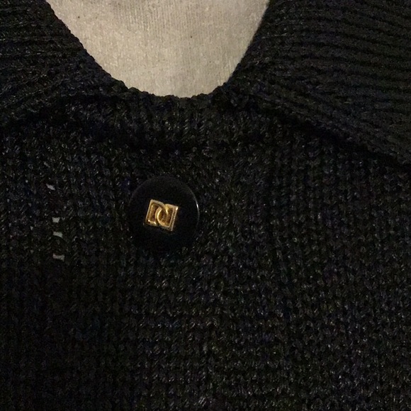 VTG Doncaster Italy Black Knit 2 Pc Suit Size S - Picture 5 of 8